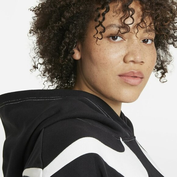 1X PLUS SIZE NIKE Women's hoodie / Black / white sweatshirt DM3313-010  jacket - Picture 4 of 8